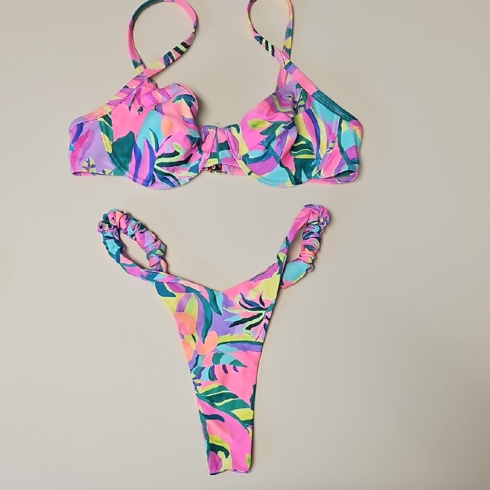 Kulani Kinis Tropical Pink Bikini Set